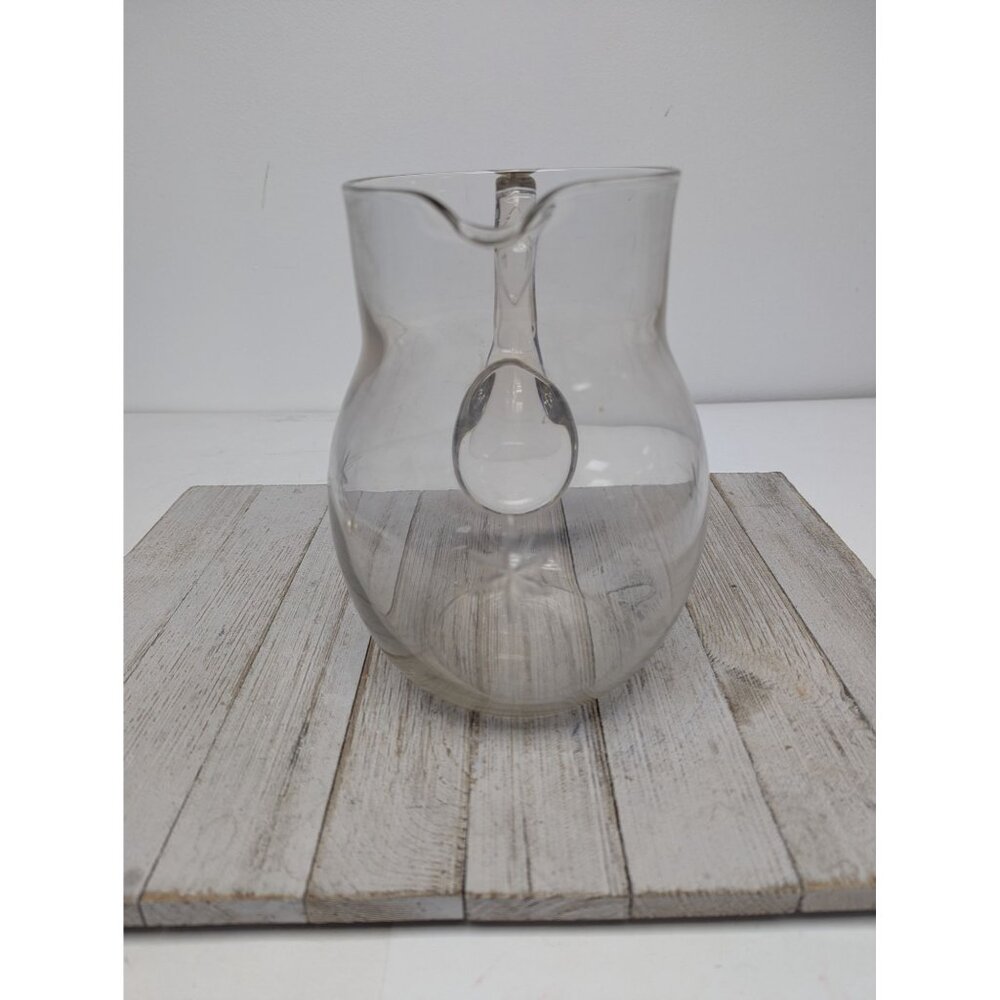 Vintage Starburst 1/2 Gallon Glass Clear Pitcher 8" - Picture 3 of 9